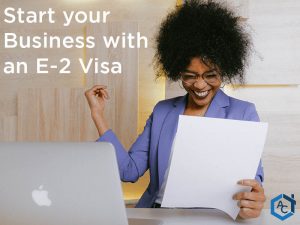 Woman Excited About an E-2 Visa to Work in the United States Operating a Business